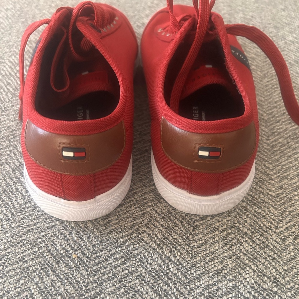 Tommy Hilfiger Red Canvas Sneakers - Picture 2 of 8